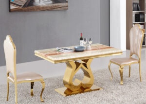 marble dining table and chairs