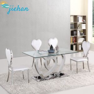 glass dining table set 