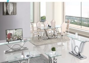 glass dining room table sets