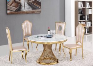 marble top round dining table