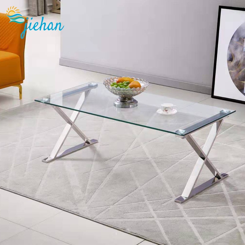 chrome and glass coffee table