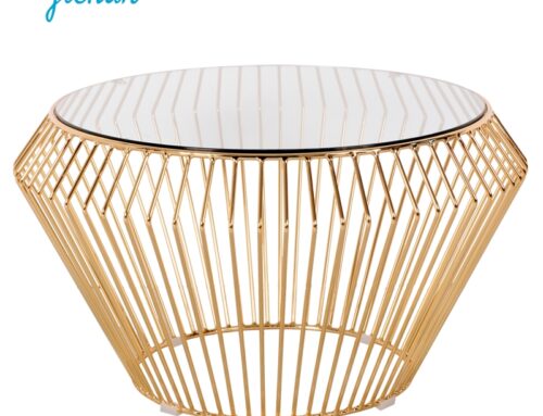 chrome Gold cage coffee table
