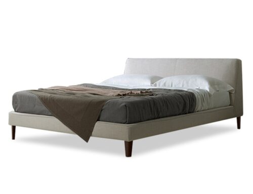 fabric platform bed with slat