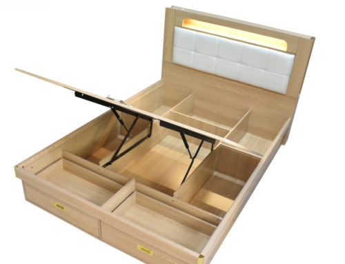 Hydraulic Storage Bed with LED Lighting