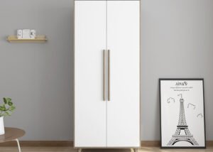 2 door white wardrobe