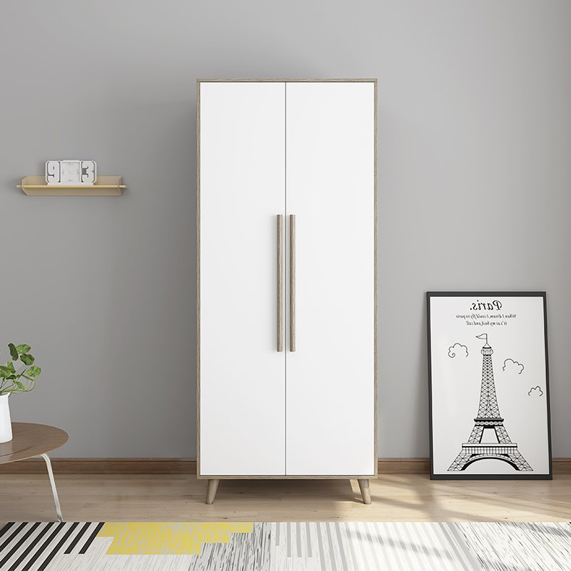 2 door white wardrobe